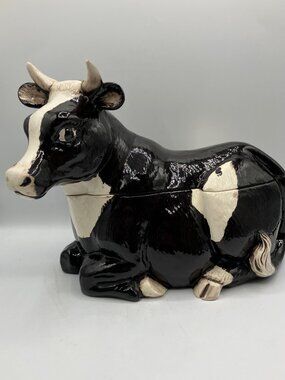 Cow/Bull Cookie Jar Hobbyist Piece Vintage Good Condition